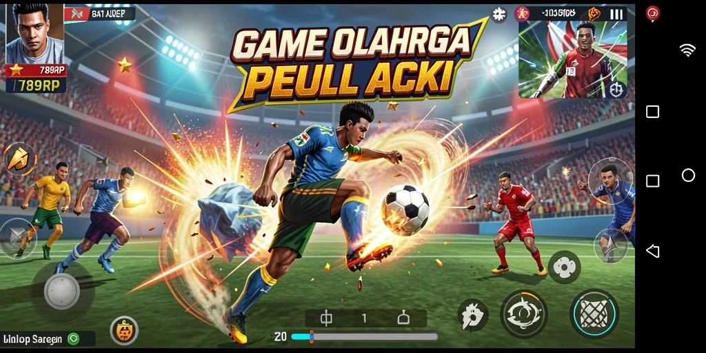 Tampilan gameplay 789RP menampilkan aksi olahraga yang dinamis dan menarik.