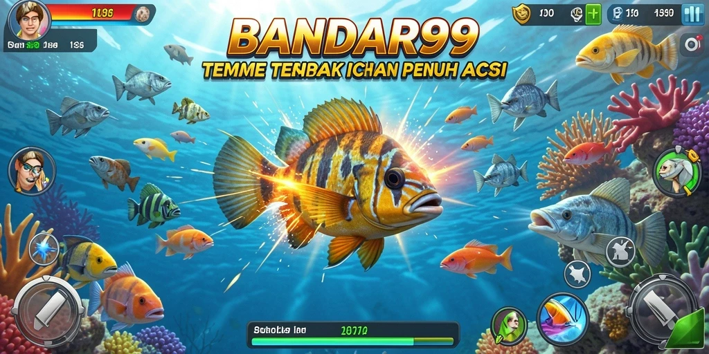 Gameplay seru BANDAR99 dengan berbagai ikan yang menunggu untuk ditangkap.