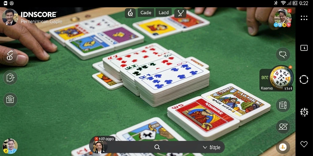 Screenshot gameplay IDNSCORE menampilkan keseruan permainan Gaple.