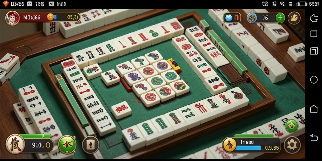 Tampilan gameplay mahjong di IDX66 yang menarik dan seru.