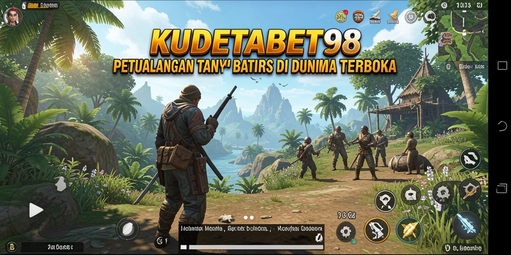 Screenshot utama KUDETABET98 menampilkan aksi menjelajahi dunia terbuka yang menakjubkan.