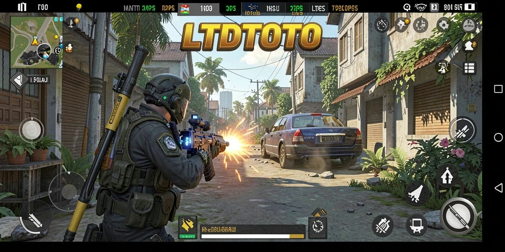 Tangkapan layar LTDTOTO menampilkan aksi laga yang seru dan grafis menawan.