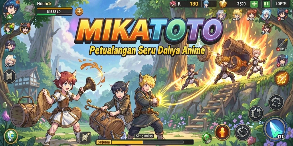 Tampilan gameplay menarik dari MIKATOTO dengan karakter anime.