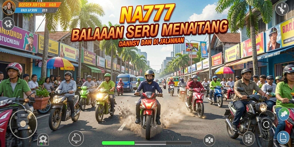 Tampilan gameplay balapan seru di NA777 dengan mobil kustom.