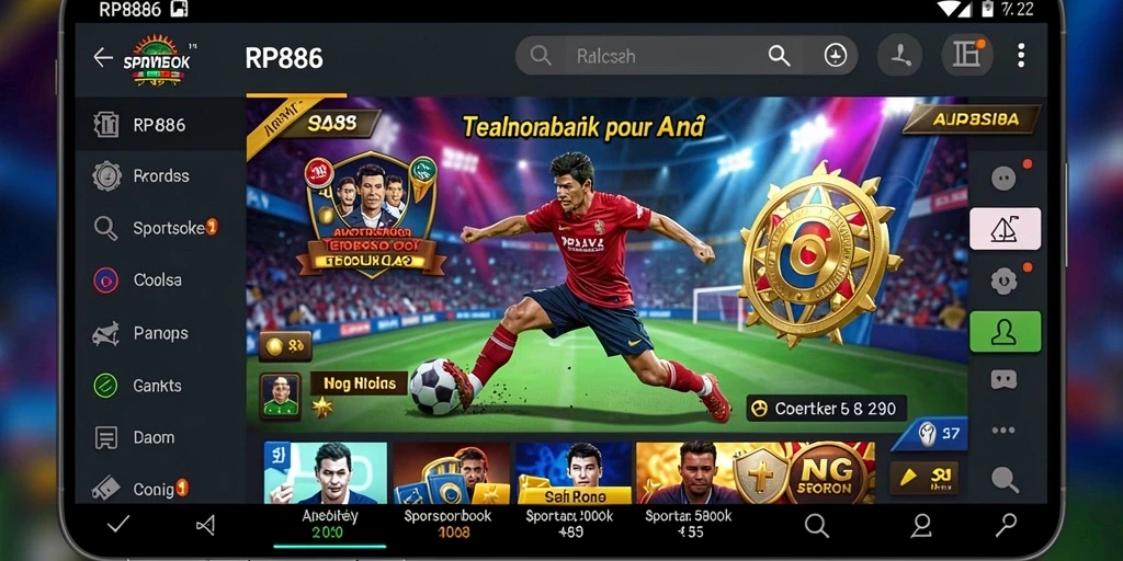 Tampilan gameplay menarik aplikasi Sportsbook RP886.