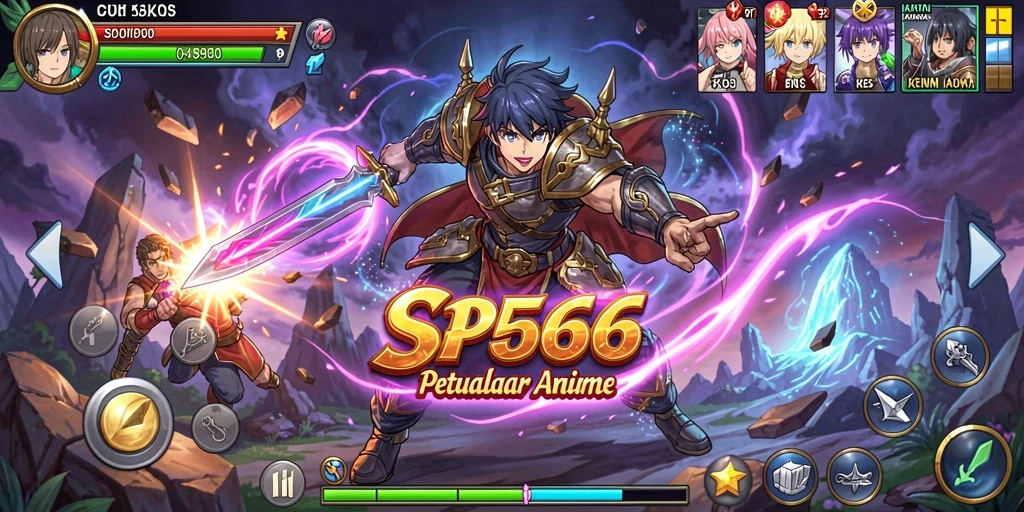 Gameplay seru SP666 dengan karakter Anime menawan.