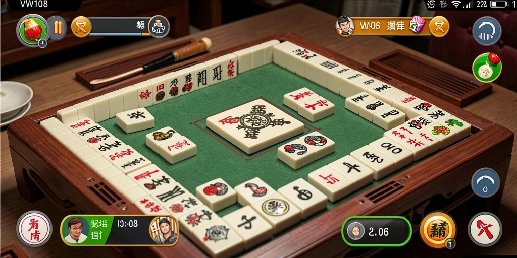 Tangkapan layar VW108 memperlihatkan gameplay Mahjong yang menakjubkan.